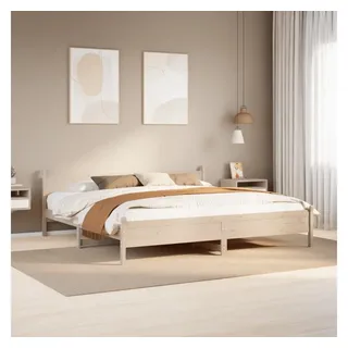 vidaXL Massivholzbett 180 x 200 cm Beige