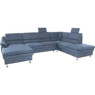 sit&more Wohnlandschaft Mikrofaser 2-Sitzer U-Form Blau