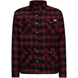 King Kerosin Herren Hemd Winterhemd Teddy Gefüttert Outdoor Adventure Werkstatt Karo Kariert Holzfäller Teddyfutter Sherpa Taschen Druckknopf Reißverschluss - XXL