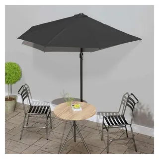 vidaXL Balkon-Sonnenschirm 270 x 135 cm Schwarz