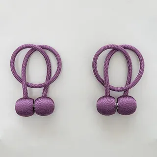 A.Monamour 2 Stück Magnetische Gardinen Vorhang Raffhalter Vorhanghalter Stark Magnete Schnallen Holdbacks Halter Haken Clip - lila