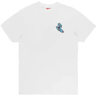 Santa Cruz Screaming Hand Chest T-Shirt, Weiß - L