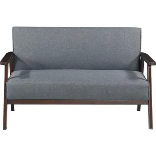 [en.casa] Sofa, 2-Sitzer Polstersofa Kinda 121x69x75 cm Grau