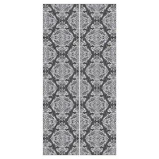 Bilderdepot24 Schiebegardine Flächenvorhang blickdicht Aquarell Barock Muster grau (2 St), halbtransparent, Wohnzimmer große Flächengardine lichtdurchlässig für Klemm-System grau 120 cm x 250 cm