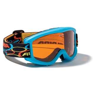 ALPINA CARVY 2.0 - Beschlagfreie, Extrem Robuste & Bruchsichere Skibrille Mit 100% UV-Schutz Für Kinder, cyan matt, One Size