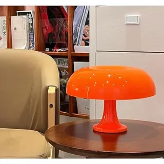 LOGT Orange Tischlampe LED Pilz Tischleuchte mit USB Kabel Nachtlicht Innen Dimmbar Nachttischlampe Moderne Beleuchtung Tischlichter Mushroom Dekoration Lampe für Schlafzimmer Wohnzimmer,Orange