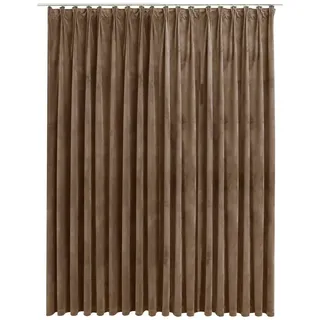vidaXL Verdunkelungsvorhang mit Haken Samt Beige 290 x 245 cm