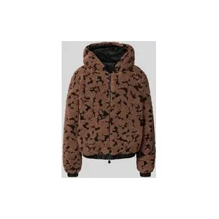 Jacke mit Teddyfell, Beige, XS