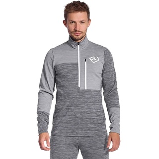 ORTOVOX Herren Fleece Light Zip Neck Unterhemd, grau (grey blend), XXL EU