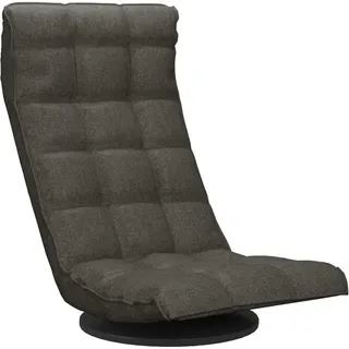 vidaXL Bodenstuhl Drehbar Polyester 336575 0 x 0 x 0 cm Dunkelgrau