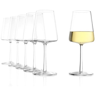 Stölzle Weinglas Stölzle Lausitz Power Weißweinkelch 6er Set, Glas weiß