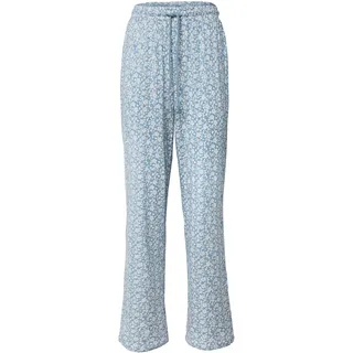 Tchibo - Pyjamahose - Damen - Gr. S - hellblau/geblümt