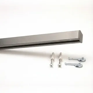 deco-raum Gardinenschiene 1-läufig Ø 0 mm 240 cm Grau/Weiß
