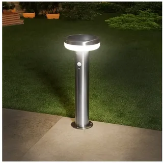 esotec Außenleuchte Edelstahl H=48cm 3 Modi 300lm IP44 silber