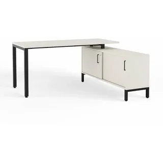 Schreibtisch Niendorf mit 4-Fußgestell und Sideboard