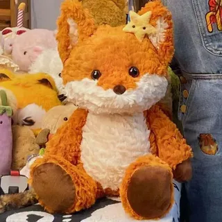Xiyocadt Fuchs Kuscheltier, 35/50/65/80cm Groß Plüschtier, Stofftier Plüsch Puppe Plüschtiere, Geschenk für Jungen Mädchen (80CM)