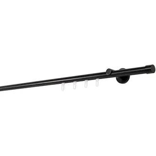 ONDECO Vorhangstange Cap 1-läufig Ø 20 mm 260 cm Schwarz