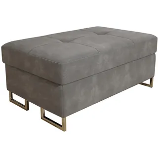 masseno Polsterhocker Barlet Textil 100 x 41 x 60 cm Grau