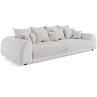 S-Style BIGSOFA Kunstleder/Strukturstoff 5-Sitzer Weiß