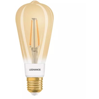LEDVANCE Smarte LED-Lampe mit ZigBee, Sockel E27, Dimmbar, Warmweiß (2400K), Goldene Edisonform, Klares Filament, Ersatz für 55W-Glühbirnen, steuerbar mit Systemen wie Alexa, Google oder Hue, 1er-Pack