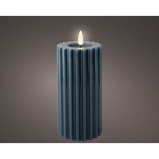 Kerze LED RIFFLE blau (DH 7,50x17,30 cm)