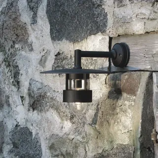 Konstsmide Außenwandleuchte Aluminium 34,0 cm inkl. Bewegungsmelder schwarz