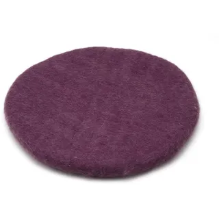 feelz Filzkissen Sitzkissen rund Filz Verschiedene pink-, lila-, beerentöne 100% Wolle 35 cm Höhe 2-3 cm Handarbeit (Beere dunkel)