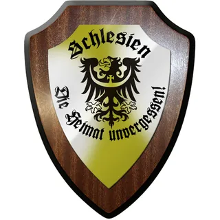 Wappenschild Wandschild Wappen - Schlesien unvergessen Abzeichen Adler #9293