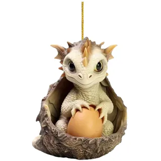 Weihnachtsdeko zum Aufhängen Baumanhänger Drachen Weihnachtsanhänger Weihnachten Schmuck Deko Weihnachtsdekoration Weihnachtsbaumdekoration Lustig Deko Anhänger Weihnachtsschmuck (D, One Size)