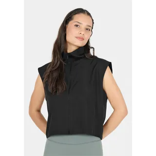 ATHLECIA Funktionsweste "Aiana", Damen, Gr. 44, schwarz, 100% Polyester, kurz, hoch geschlossener Ausschnitt, Westen Funktionsweste, mit 4-Wege-Stretch
