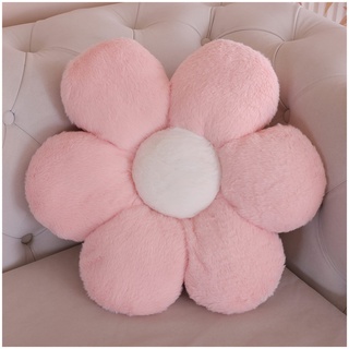 LANFIRE Blume Plüsch Kissen Bodenkissen Dekoratives Blumenkissen Sitzkissen Schlafsofa Kissen Möbel Innenkissen (60CM, Rosa)