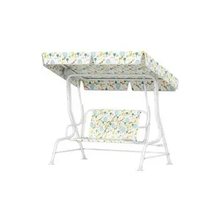 AIYAPLAY Kinder Hollywoodschaukel weiß Stahl B/H/L: ca. 75x120x112 cm - Weiss