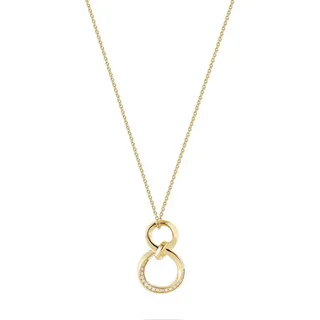 JETTE Silberkette JETTE Damen-Kette 925er Silber, recycelt Zirkonia, LOOP gelb|goldfarben