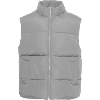 !Solid SOLID Steppweste SDLeo 21301093-ME modische überschnittene Steppweste aus Ripstop in Creme | Gr.: XL
