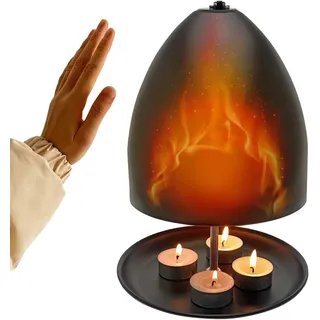 Niktule Teelichtofen Metallheizkörper teelichtheizungen Kerzenwärmer teelichtofen teelichtheizung Doppelwandiger Teelicht-Ofen-Heizkörper, Ofen-Metallkerzenofen für Zuhause, Schlafzimmer, Wohnzimmer
