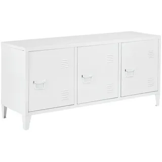 [en.casa] Kotka Lowboard 113 x 40 x 58 cm Weiß Metall