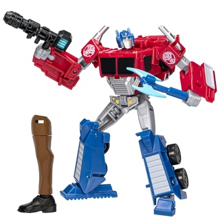 Transformers Spielzeug EarthSpark Deluxe-Klasse Optimus Prime Action-Figur (12,5 cm), Roboterspielzeug für Kinder ab 6