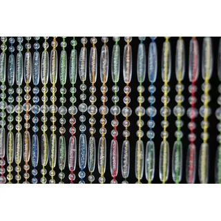 La Tenda Perlenvorhang CASA FREJUS 6 Türvorhang bunt, Ösen, transparent, 90 x 210 cm, Perlen - Länge individuell kürzbar bunt 90 cm x 210 cm