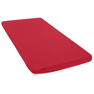 Spannbettlaken OTTO HOME "Topper Basic, in Gr. 90x200, 140x200 oder 180x200 cm", rot, B:120cm L:200cm, Microfaser-Jersey, Obermaterial: 100% Polyester, Bettlaken, Spannbettlaken, Baumwolle, Matratzen bis 8 cm Höhe, Bettlaken, Spannbetttuch, Laken