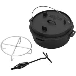 bbq#boss BBQ Boss Dutch-Oven, Schwarz, Metall, 36x27x32.5 cm, Grills & Outdoor-Küchen
