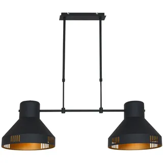 Steinhauer Design Hänge Leuchte 1-flg. 2568ZW 60 cm schwarz-gold
