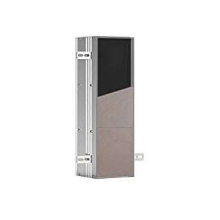 emco ASIS Plus WC-Bürstengarnitur-Unterputz-Modul, platzsparender Stauraum aus hochwertigem Aluminium für die Toilettenbürste, individuell gestaltbar mit Klobürstenhalter