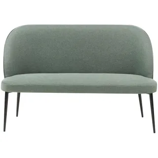 Beliani 2-Sitzer-Küchensofa, Grün, Schwarz, Textil, 130x85x49 cm, Wohnzimmer, Sofas & Couches, Sofas, 2-Sitzer Sofas