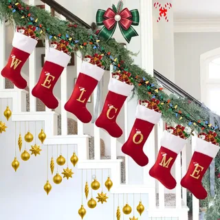 Handgestrickter Nikolausstrumpf 50cm Weihnachtsstrumpf + Gratis Pinboard Magnet