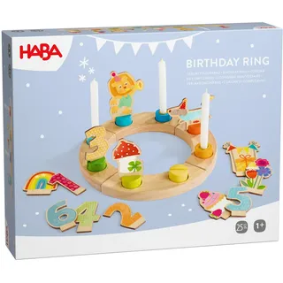 HABA 2013223001 - Geburtstagskranz, 25-teilig, Holz