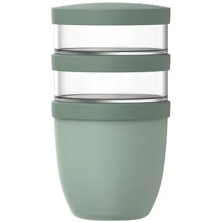 Mepal Müslibecher 3-teilig Ellipse Nordic sage 0,5 l + 2 x 0,2 l
