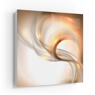 DEQORI Schlüsselkasten 'Schwingungen im Licht', Glas Schlüsselbox modern magnetisch beschreibbar weiß
