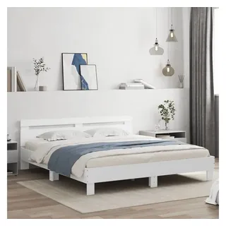 vidaXL Bettgestell 160 x 200 cm Weiß