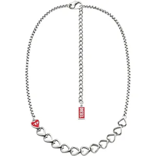 DIESEL Kette knallrot / silber
