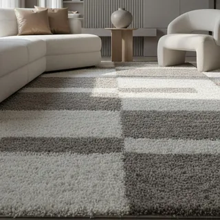 KADIMA DESIGN Werfen Shaggyteppich 160 x 230 cm Beige